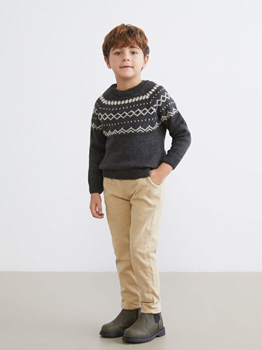 Bisiklet Yaka Erkek ?ocuk Triko Kazak