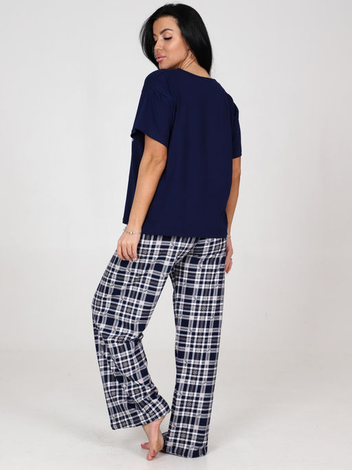 3021 ПИЖАМА БРЮКИ (Бежевая клетка) - А-дина фото 6