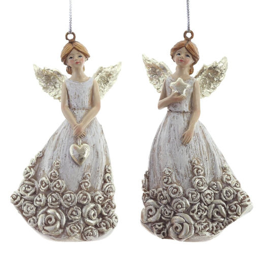 Фигурка декоративная подвесная "Ангел", L5 W3,5 H9,5 см, 2в.