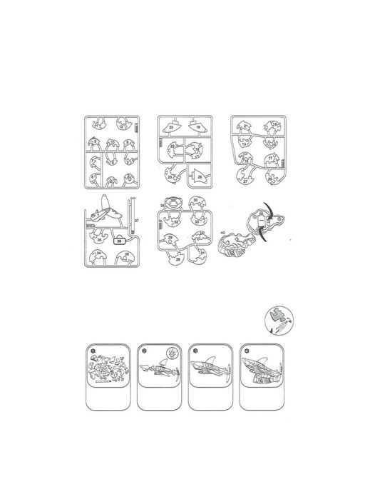 3D пазл кристаллический Акула, 40 деталей, световые эффекты, работает от батареек - Simaland фото 4