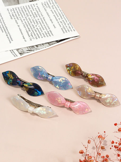 Цена за 3 шт. Заколка - автомат для волос «Вэнна» стиль, 8.5 см, МИКС