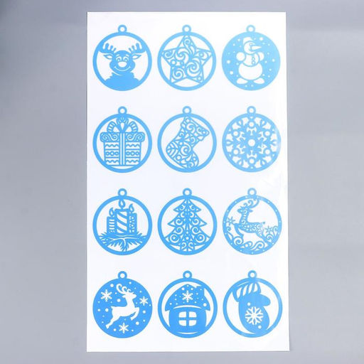 Декоративная наклейка "Подвески" прозрачный фон 30х50 см