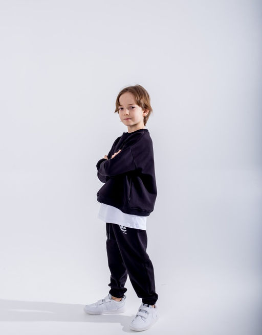 072 Детский костюм, черный (3хнитка петля) - Knitka wear фото 4