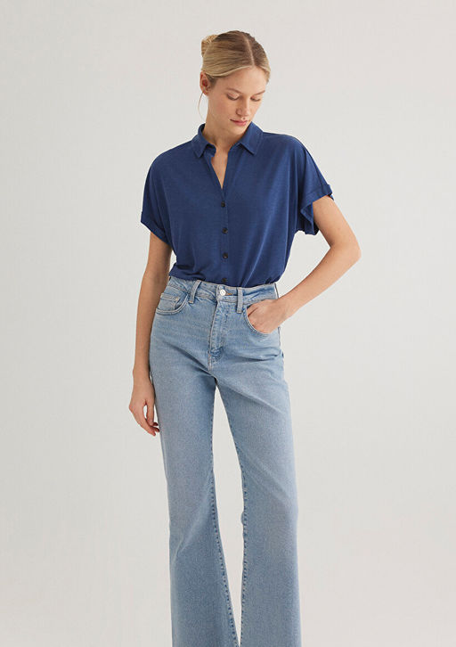 Lux Touch TENCEL TM Mavi Modal Gomlek  фото 2