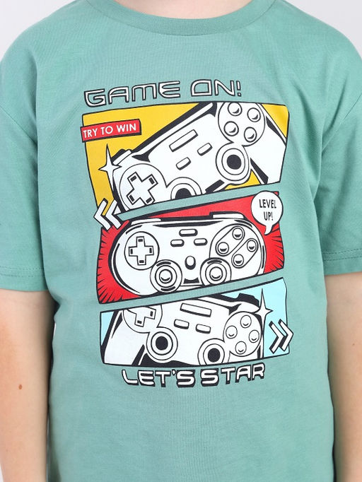 CRB wear / CWKB 90275-37 Комплект для мальчика (футболка, шорты),зеленый  фото 3