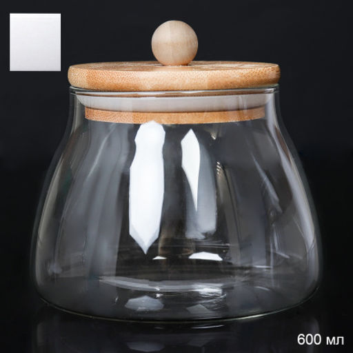 Банка для сыпучих бамбуковая крышка Боченок 600 мл / LCSC2418 /уп 100/ - Галеонтрейд фото 4