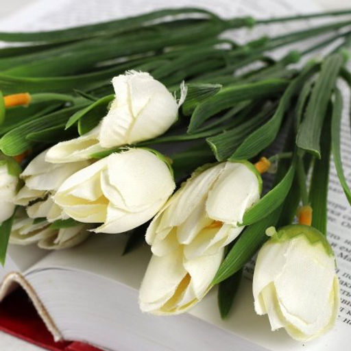 Цена за 10 шт. Цветок искусственный Букет тюльпанов 34 см 6 веток / NT596 /уп 600/ - Галеонтрейд фото 3