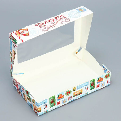 Цена за 5 шт. Коробка складная новогодняя «Сказочная почта», 20×12×4 см