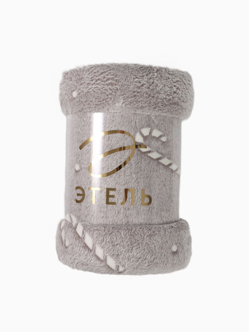 Плед светящийся в темноте Этель. Candy cane, 180?200 см,100% п/э, корал-флис, 220 г/м?