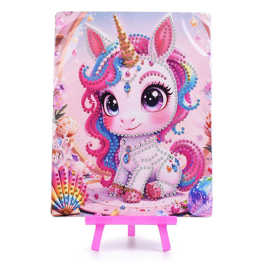 Мозаика алмазная "Маленький единорог" 15*20см