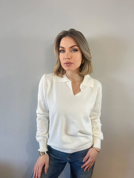 K13112 Джемпер (вязаный трикотаж) БЕЛЫЙ