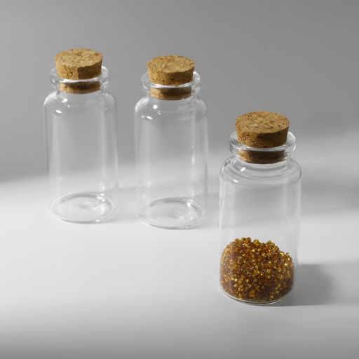 Цена за 2 шт. Баночки для хранения бисера, d=3×6 см, 3 шт.