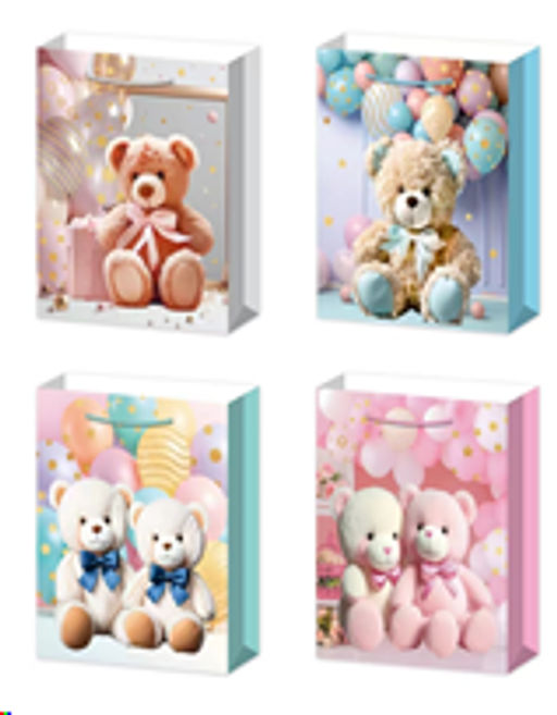 Пакет подарочный 17х24x8см / 1634-S /уп 12/1200/