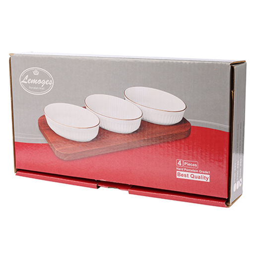 90050-509 Менажница на подставке 3 блюда 4пр керамика LR (х8) - Mayer&boch фото 3