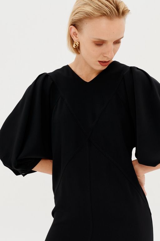 Платье миди Boloria (Цвет: Черный) - Morozov Amavie фото 5