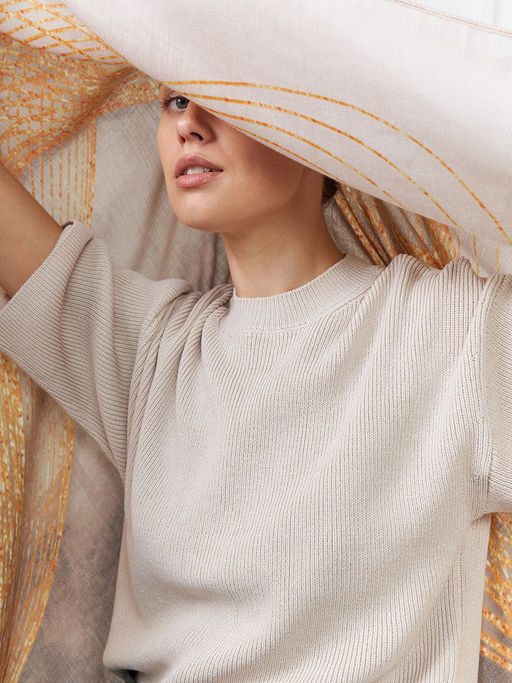 Большой, мягкий, тонкий и очень нежный двусторонний палантин с рисунком - Tantino фото 9