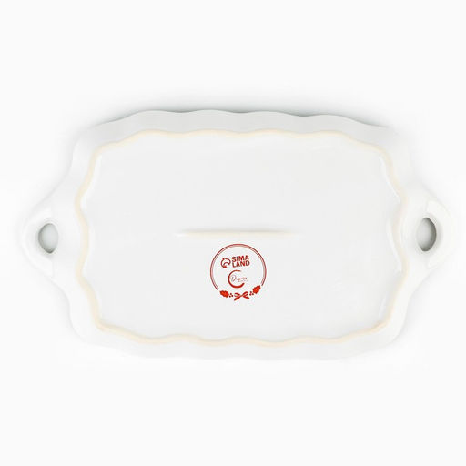 Блюдо новогоднее «Пряничные человечки», 23×13×2.5 см, ручная работа