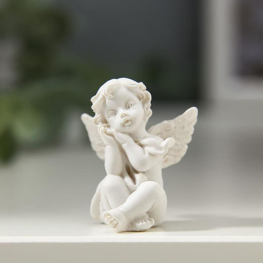 Цена за 2 шт. Фигурка полистоун «Ангелок отдыхающий», 3.8×2.6×3 см, МИКС