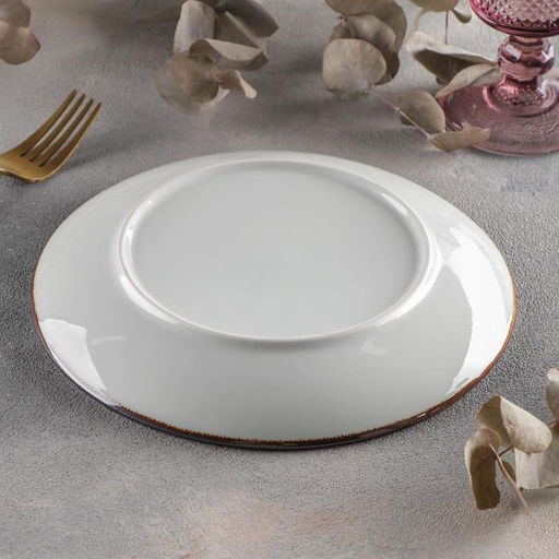 Тарелка керамическая обеденная «Созвездие», d=21 см, оранжевая