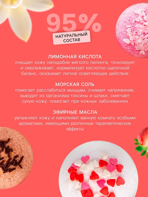 Набор бомбочек Candy bath bar La boite des bonbons, 9×40 г