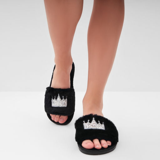 Тапочки женские с открытым носом LoveLife, размер 38-39, чёрные