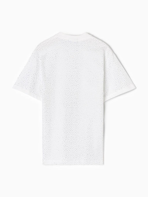 Футболка со стразами женская MIST, белая, размер S