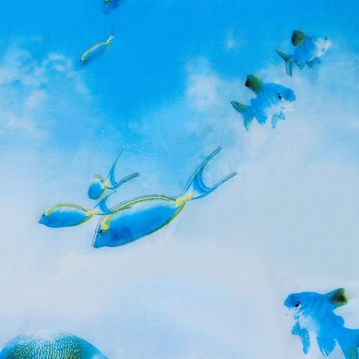 Штора для ванны Доляна «Рыбки», 180×180 см, EVA