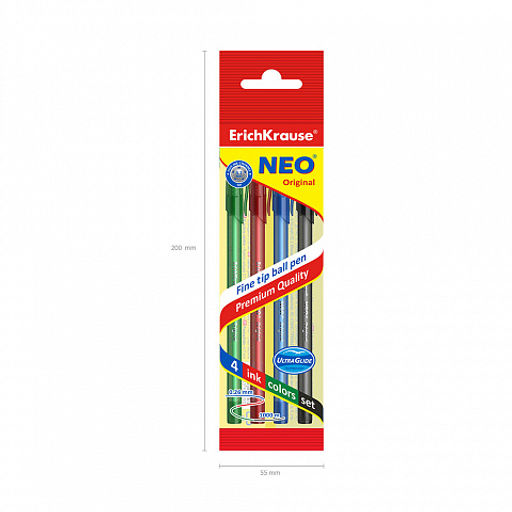 Цена за 50 шт. Ручка шариковая ErichKrause Neo® Stick Original 0.7, Super Glide Technology, цвет чернил черный (в коробке по 50 шт.)  фото 31