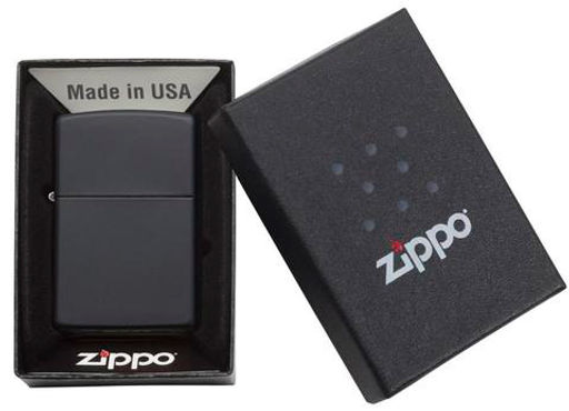 ЗажигалкаZIPPO классическая с черным матовым покрытием | Black Matte 218  фото 6