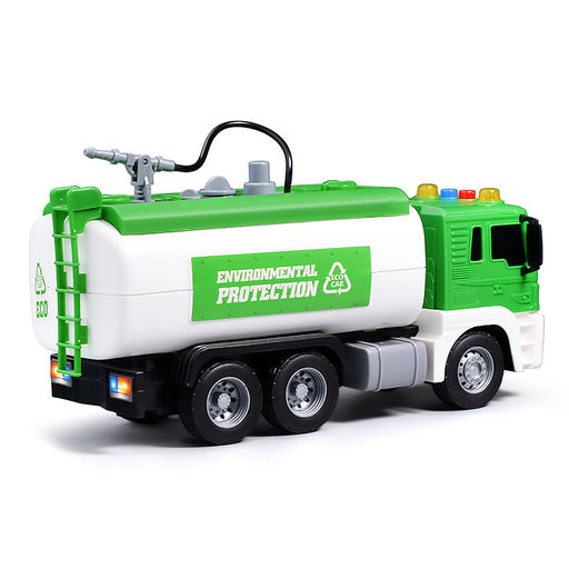 Машина "Цистерна" 1:16 (свет, звук, вода) в коробке (зеленый)