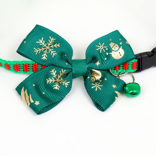 Ошейник Зима, 30 х 1 см, капрон, зелёный - Пижон фото 3