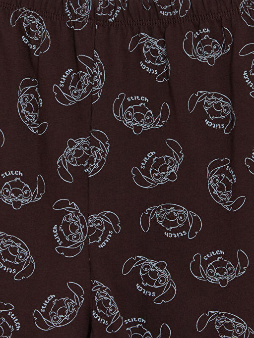 Stitch Bask?l? Kad?n ?ort Pijama Alt?