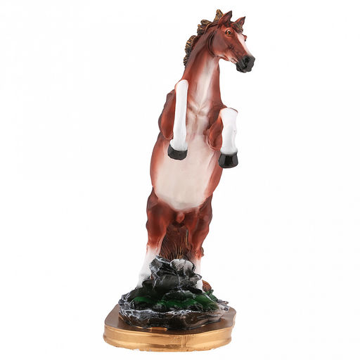 Скульптура-фигура для сада из полистоуна "Лошадь в яблоках на подставке" h41см, коричневый, "Символ 2026 года" (Россия)