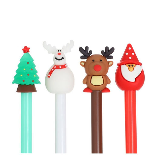 Цена за 48 шт. Ручка - прикол гелевая Calligrata Новый год, неавтоматическая, чёрные чернила, 0.38 мм, штрихкод на штуке, подарочная, МИКС фото 7