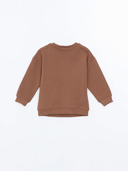 Bisiklet Yaka Uzun Kollu Bask?l? Erkek ?ocuk Sweatshirt - Waikiki фото 2