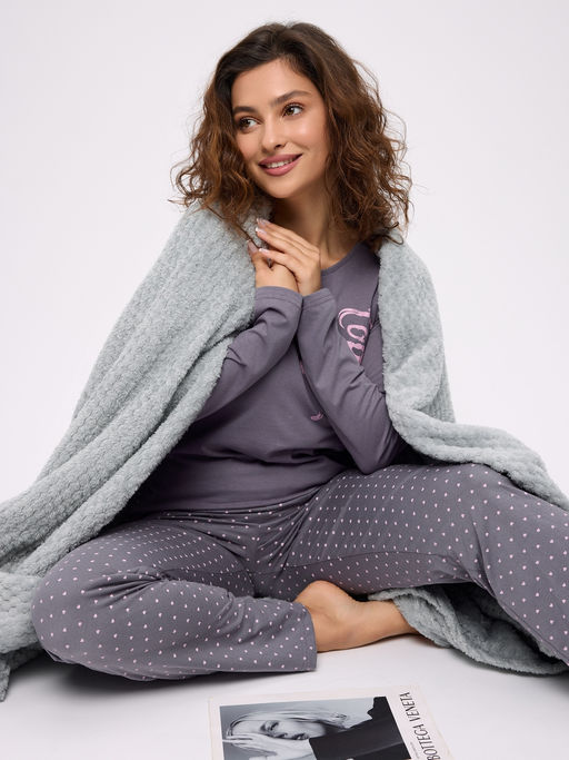 Пижама женская из кулирки Today серый - Амадэль фото 27