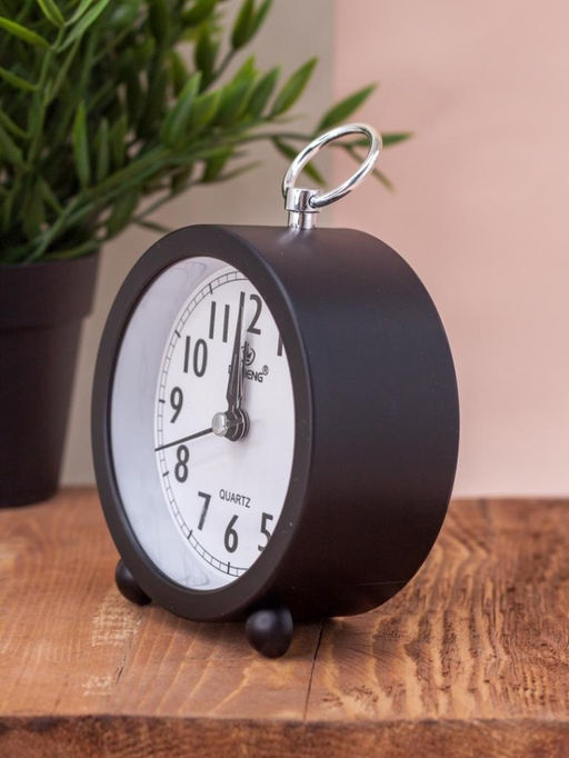 Часы-будильник "Every day", black (12,2х12,2 см)