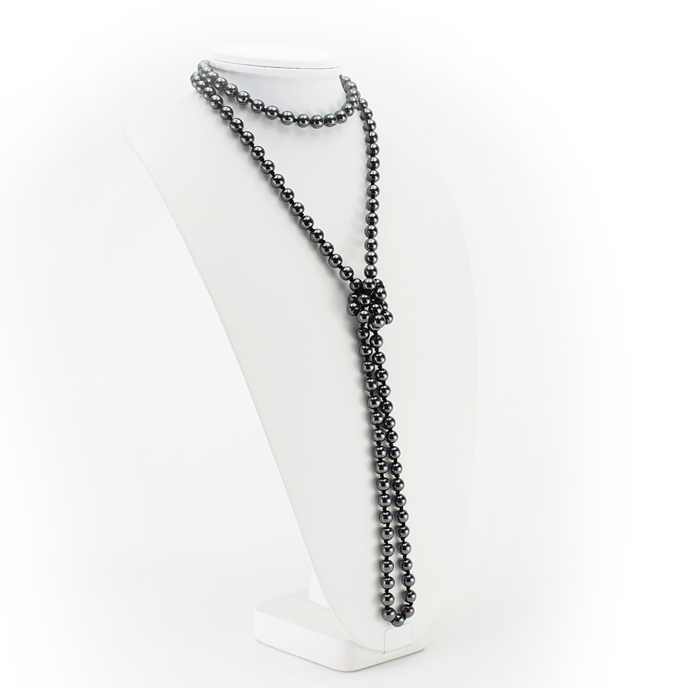 Бусы гематит, круглые 8мм, длинные 128см