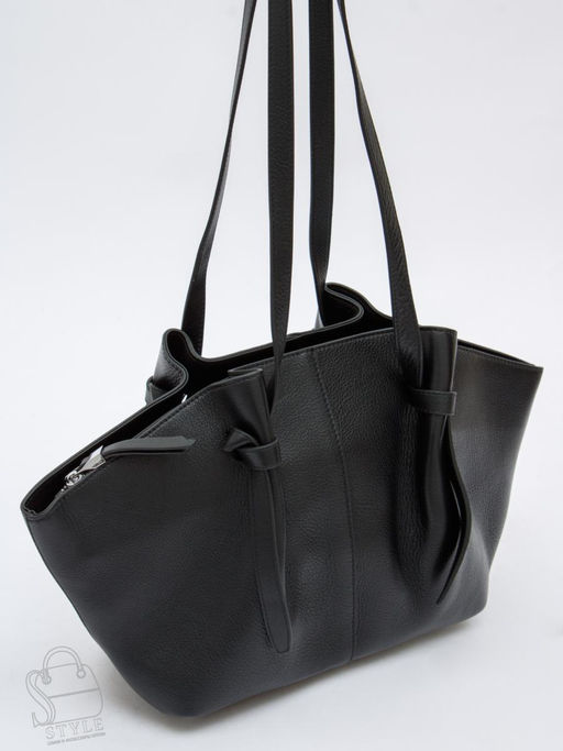 Сумка женская кожаная 2394-1Y black Polina&Eiterou