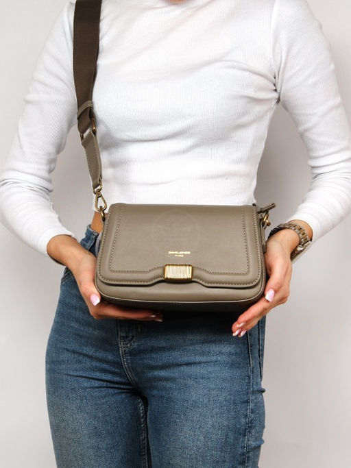 Сумка женская искусственная кожа DJ-CM 6961A-ELEPHANT GREY, 1отд, плечевой ремень, серый SALE 262219 - Adelia фото 10