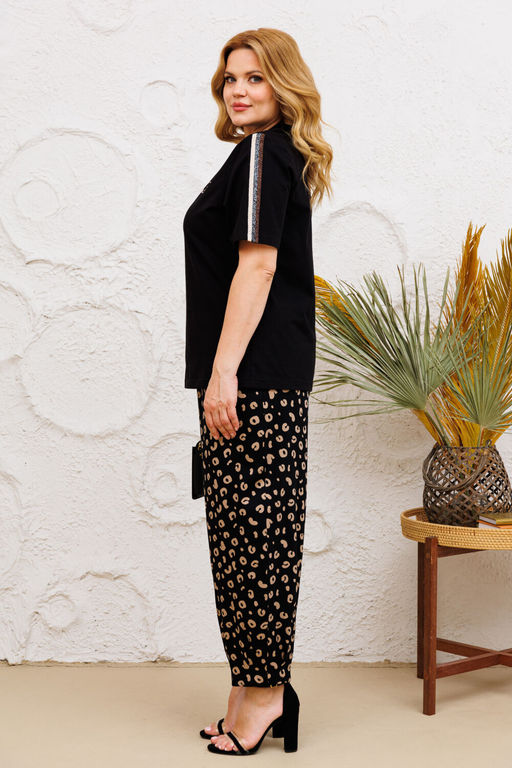 Костюм Michel Chic 1377 черный, леопард  фото 8