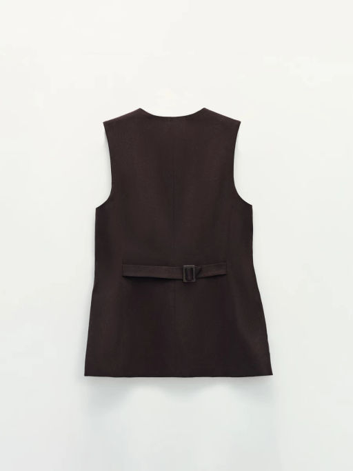 Приталенный жилет с вискозой в составе / Zarina