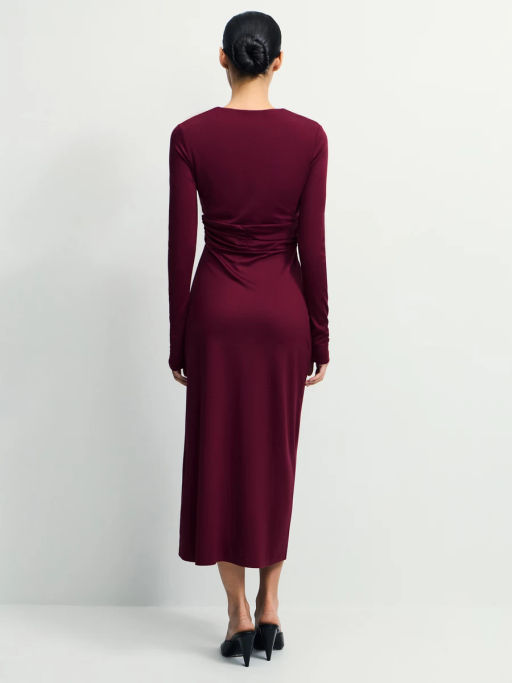 Платье миди со сборкой на талии / Zarina фото 7