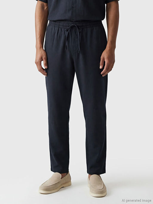 Брюки Regular Fit мужские с эффектом льна