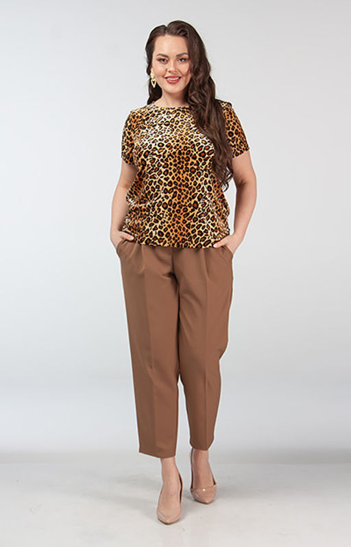 Великолепная блуза изготовлена из бархата ультрамодного леопардового принта - Ckc collections фото 2