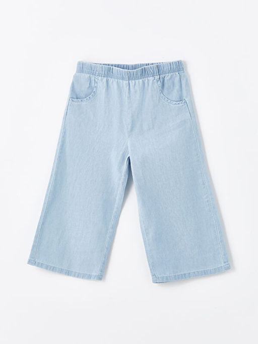 Beli Lastikli Basic K?z Bebek Jean Pantolon
