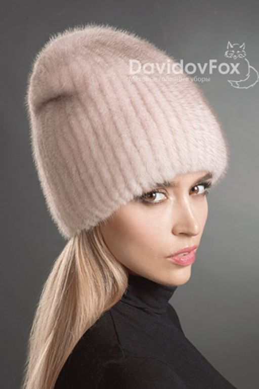 Шапка Бини норка кизил