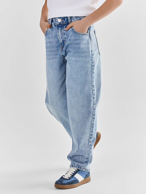 Джинсы baggy leg для мальчиков голубые - Mark formelle фото 3