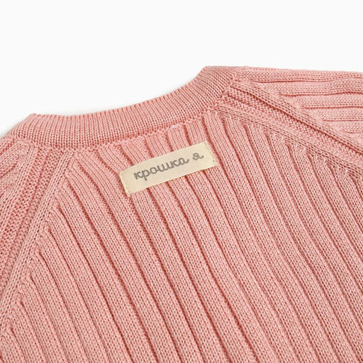 Комбинезон вязаный Крошка Я, р.68-74, розовый  фото 6