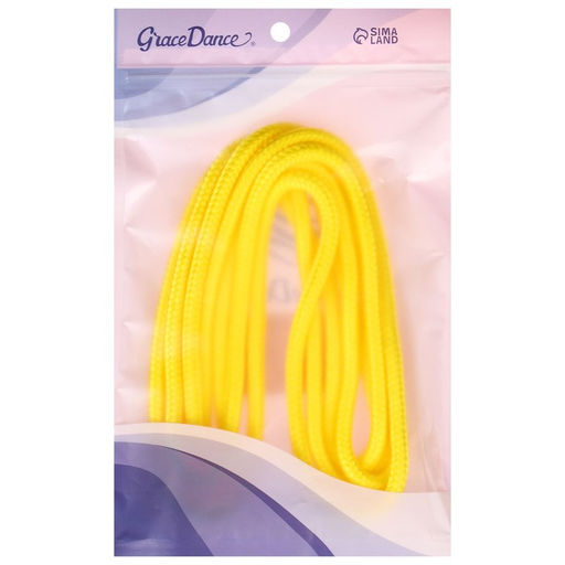 Скакалка гимнастическая Grace Dance, 3 м, цвет жёлтый фото 3